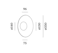 Applique murale, Clea 1.0, gris soie, LED, dim, 2700K, 610 lm, Ø35cm, H9,6cm - Wever&Ducré