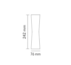 Applique murale, Clessidra 20°+20°, blanc, IP55,LED, 3000K, 637lm, Ø7,6cm, H24,2cm - Flos