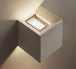 Applique murale, Cobu, indoor, béton, LED, 2700K, 373 lm, L9,5cm, H9,5cm - Karman
