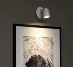 Applique murale, Coco, blanc mat, Ø10cm, H10cm - Faro