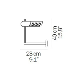 Applique murale, Colombo, noir, H40cm - Oluce