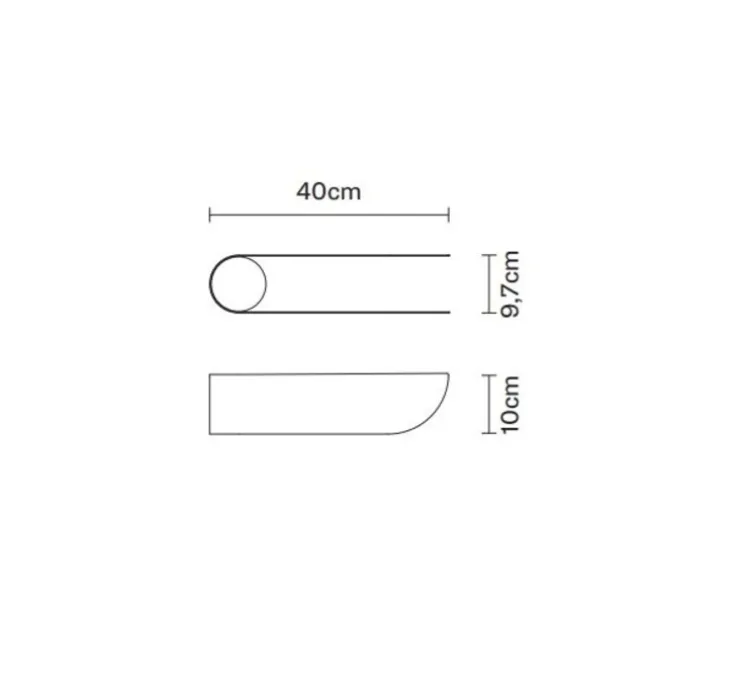 Applique murale, Comet F67, blanc, IP40, L40cm, H9,7cm - Fabbian