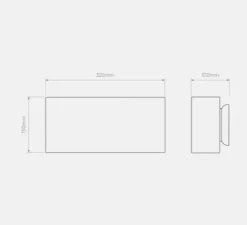 Applique murale, Comino 320, plâtre, brut à peindre, L32cm, H15cm - Astro