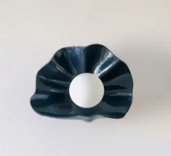 Applique murale, Concha, bleu nuit, L28cm, H20cm - Carré Coco