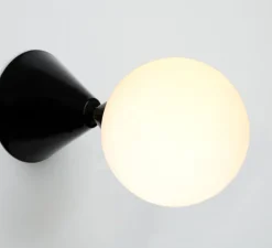 Applique murale, Cone and Sphere , noir, Ø13,5cm, P23,9cm - ATELIER ARETI