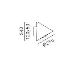 Applique murale, Cone 286.16.OOB, laiton, IP55, Ø25cm, H24,2cm - Il Fanale