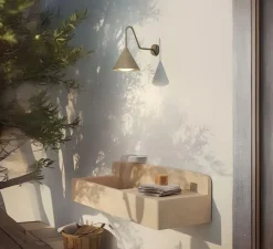 Applique murale, Cone 286.17.OOB, laiton, IP55, L25cm, H40,5cm - Il Fanale