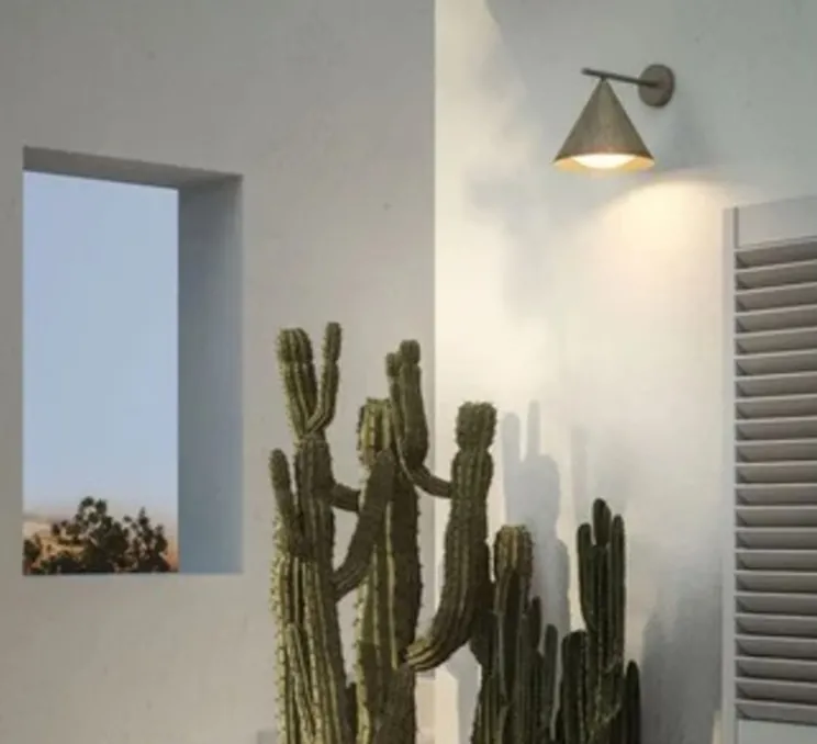 Applique murale, Cone 286.18.OOB , laiton, IP55, L25cm, H27,5cm - Il Fanale