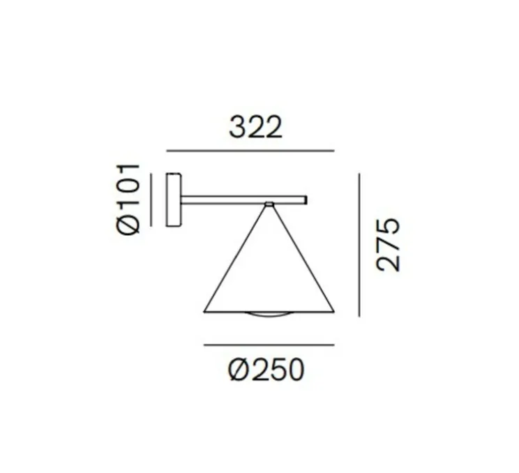 Applique murale, Cone 286.18.OOB , laiton, IP55, L25cm, H27,5cm - Il Fanale