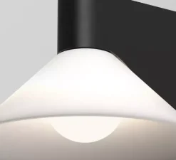 Applique murale, Conic, noir mat, IP44, L20,8cm, H13,4cm - Astro