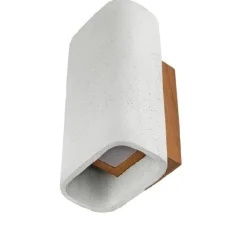 Applique murale, Conteak Indoor, Gris Naturel, LED, dim, 3000K, 600lm, L12,5cm, H24,5cm - LOFTLIGHT