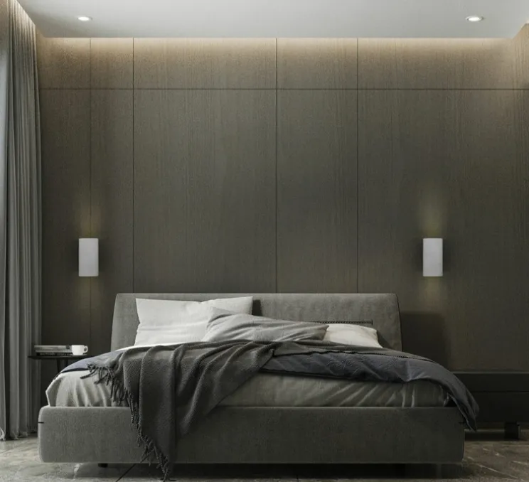 Applique murale, Conteak Indoor, Gris, LED, dim, 3000K, 600lm, L12,5cm, H24,5cm - LOFTLIGHT