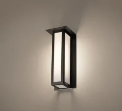 Applique murale, Corvus 330, noir, LED, 1250lm, 2700K, IP44, H33cm, P13 L14cm - Raphaël Armand