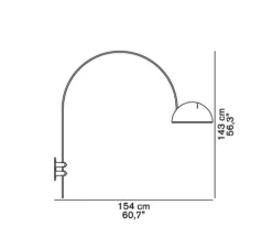 Applique murale, Coupé, noir, Ø154cm - Oluce
