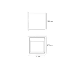 Applique murale, Cromia, Gris, L12,5cm, H12,5cm - Plato Design