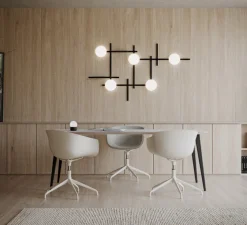 Applique murale, Crosshatch C/W M, noir, LED, dim, 2700K, 1800 lm, L101,6cm, H110,9cm - B.lux