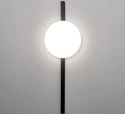 Applique murale, Crosshatch C/W S, noir, LED, dim, 2700K, 1800 lm, Ø18,3cm, H58,6cm - B.lux