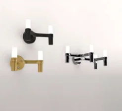 Applique murale, Crown 4, acier poli, L48cm, H16cm - Nemo Lighting