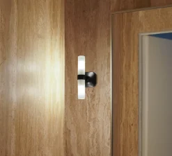 Applique murale, Crown, plaqué noir, dim, L8cm, H21,4cm - Nemo Lighting