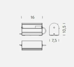 Applique murale, Cylindrique petite, blanc mat, L16cm, H10,5cm - Charlotte Perriand - Nemo Lighting