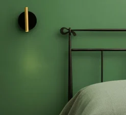 Applique murale, D01, noir et laiton, LED, dim, 2700K, 350 lm, L9cm, H15cm - OliveLab