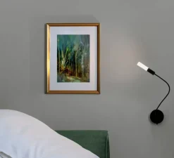 Applique murale, D02, noir mat, avec diffuseur, LED, dim, 2700K, 350 lm, Ø10cm, H45cm - OliveLab