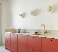 Applique murale, Danubio 12W, bronze, IP44, LED, 2700K, 800 lm, L39,5cm, H9cm - Faro