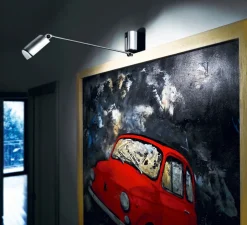 Applique murale, Daphine 35, nickel brossé, LED, 2700K, 410 lm, L35cm, H8cm - Lumina