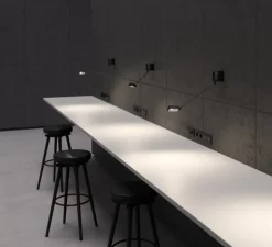 Applique murale, Daphine Parete 35 Led, Noir soft touch, LED, 2700K, 410 lm, L35cm, H8cm - Lumina