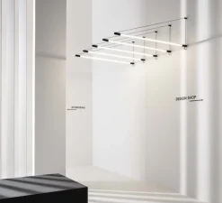 Applique murale, Darf wall surface 1.0 non dim, noir et blanc, LED, 3000K, 3300lm, L3,3cm, H162,6cm - Wever & Ducré