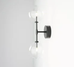 Applique murale, Dawn double, Gris acier, L15cm, H47,8cm - Schwung