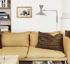 Applique murale, De Marseille Mini, gris mat, L85cm, H50cm - Nemo Lighting