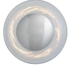 Applique murale de salle de bain, Horizon, transparent, argent, IP44,Ø29cm, H20,5cm - Ebb and Flow