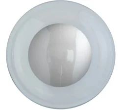 Applique murale de salle de bain, Horizon, transparent, argent, IP44,Ø29cm, H20,5cm - Ebb and Flow