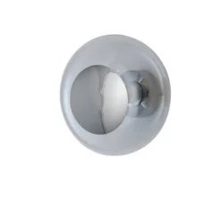 Applique murale de salle de bain, Horizon, transparent, argent, IP44,Ø29cm, H20,5cm - Ebb and Flow