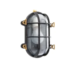 Applique murale de salle de bain, Light.o.020, noir, IP64, L16cm, H23cm - Zangra