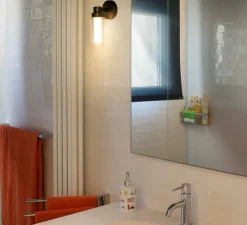 Applique murale de salle de bain, Brume Led, gris, IP44,LED, 2700K, 200lm, L9cm, H21,5cm - FARO