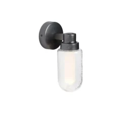 Applique murale de salle de bain, Brume Led, gris, IP44,LED, 2700K, 200lm, L9cm, H21,5cm - FARO