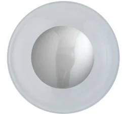 Applique murale de salle de bain, Horizon, transparent, argent, IP44,Ø36cm, H22,5cm - Ebb and Flow