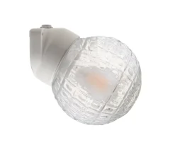 Applique murale de salle de bain, light.o.006, avec glass031, blanc, IP54, Ø15cm, H22,4cm - Zangra