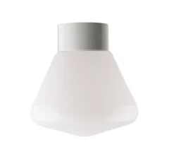 Applique murale de salle de bain, IP54, Glass 023, blanc, Ø18cm, H20,4cm- Zangra