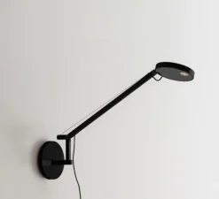 Applique murale, Demetra Micro Wall, noir poli, H55cm, L50cm, LED - Artemide
