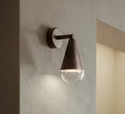 Applique murale, Dew 289.05.FFT, fer antique, L9,3cm, H22,4cm - Il Fanale