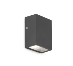 Applique murale d'extérieur, Canon, gris, LED, L6cm, H8,5cm, IP44, 120° - Faro