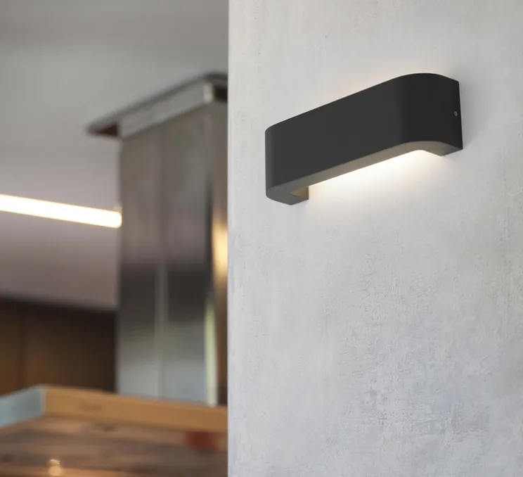 Applique murale d'extérieur, BRACKET, LED, IP44, gris foncé, L30cm, H9cm - FARO