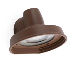 Applique murale d'extérieur, Bronx, marron, Ø14cm, H9,6cm - Faro