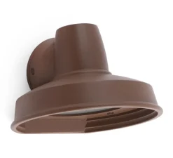 Applique murale d'extérieur, Bronx, marron, Ø14cm, H9,6cm - Faro