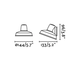 Applique murale d'extérieur, Bronx, marron, Ø14cm, H9,6cm - Faro