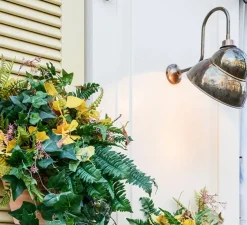 Applique murale d'extérieur, Sanford, laiton antique, IP65, L24cm, H47cm - Mullan Lighting