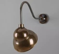 Applique murale d'extérieur, Sanford, laiton antique, IP65, L24cm, H47cm - Mullan Lighting